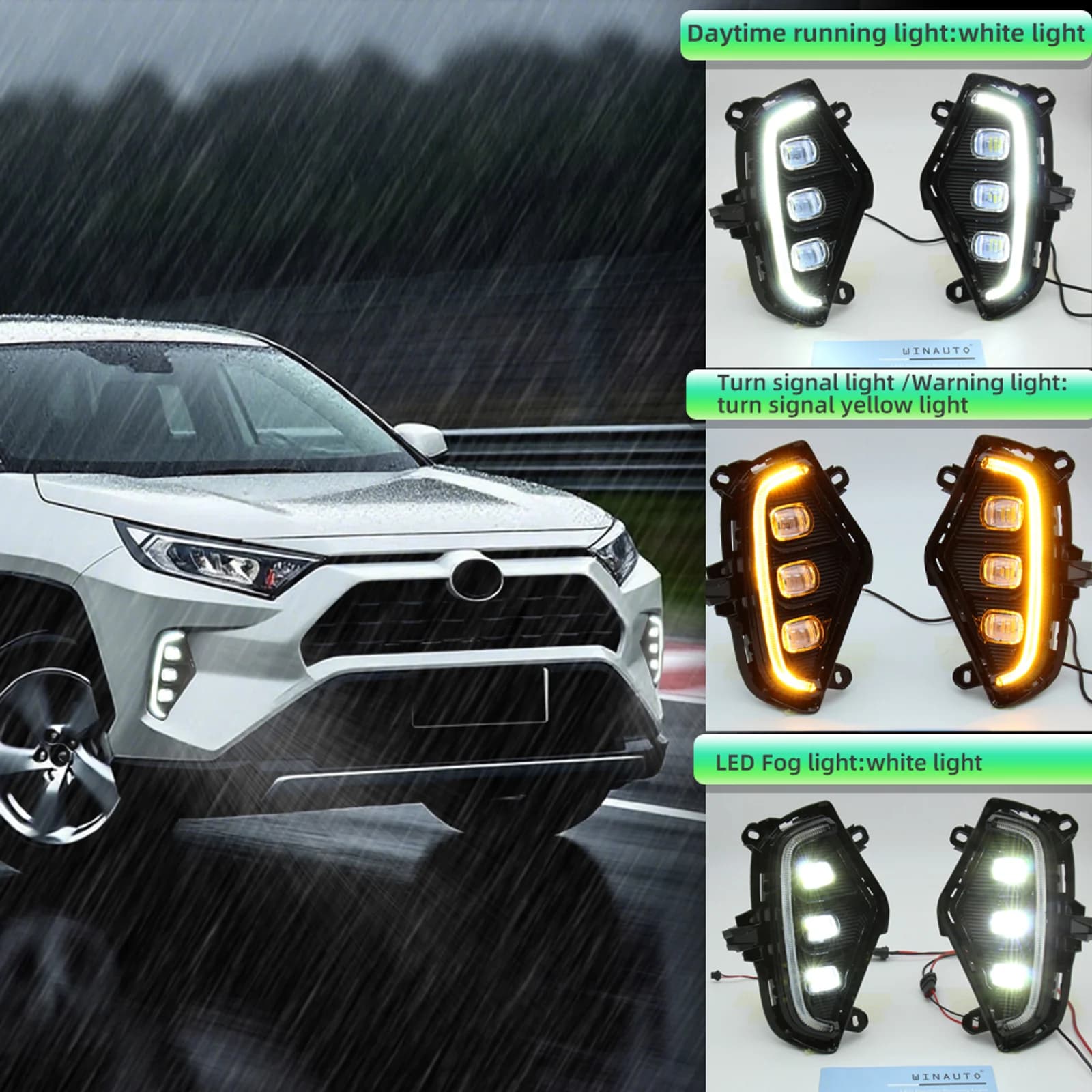 LED DRLs for toyota Rav4 2019 2024