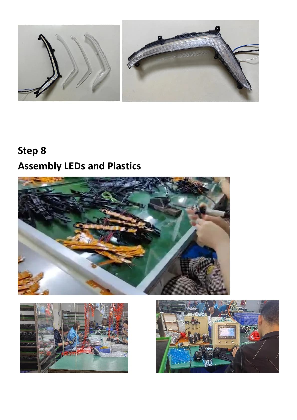 Aging and lighting checks for assembled automotive LED products